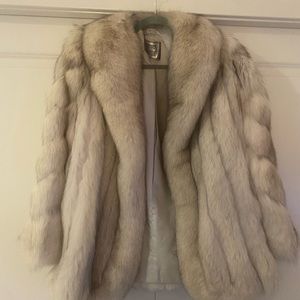 Real fox fur coat, size small